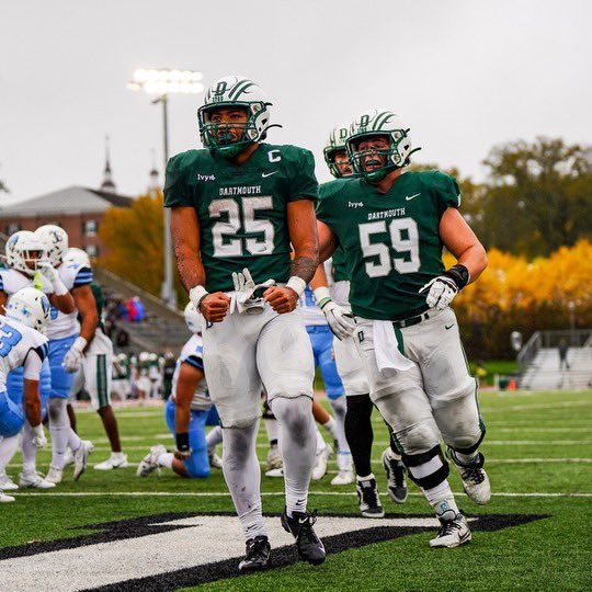 Excited to be offered by Dartmouth College after a call with @coachirishodea!! @lemont_football @williehayes47 @GPocic @C4eliteJ @HSFBscout @AllenTrieu