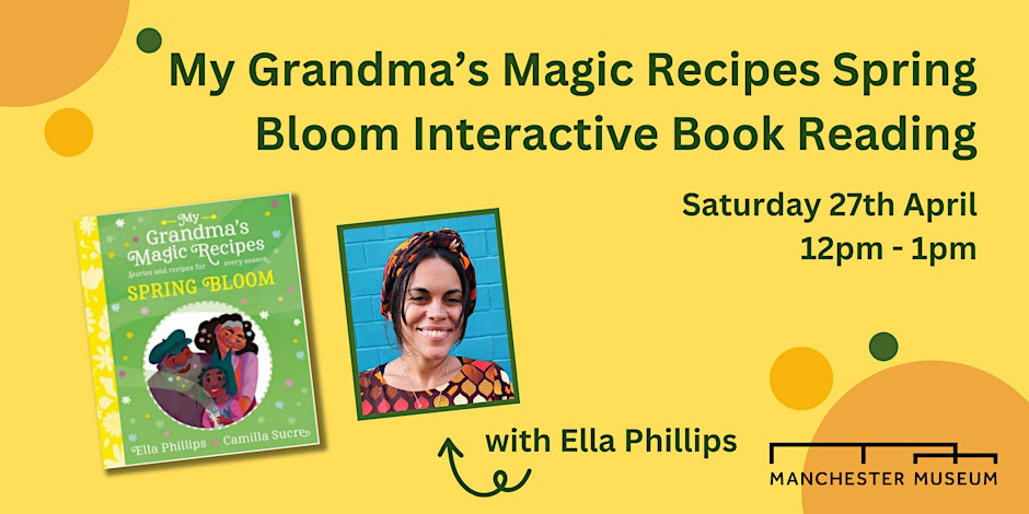 Join us on a captivating journey with author @EllaPhillipsArt in a multi-sensory workshop that blends storytelling, interactive fun, and creativity to spark your family's imagination this Spring! 🗓️Saturday 27th April, 12-1pm 🎟️ eventbrite.com/e/my-grandmas-…
