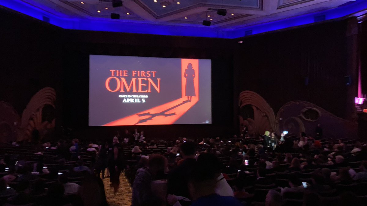 mortalken's tweet photo. THE FIRST OMEN is in theaters Fr4/5! Tickets on sale now!

*Highly* recommend this gorgeous, intense, mindbending film. Massive thanks to @20thcentury &amp; @PhantomFour for a devilishly good time at the advance screening last week in the @RegencyMovies historic Fox Village Theater. https://t.co/GsKfdhWC9P