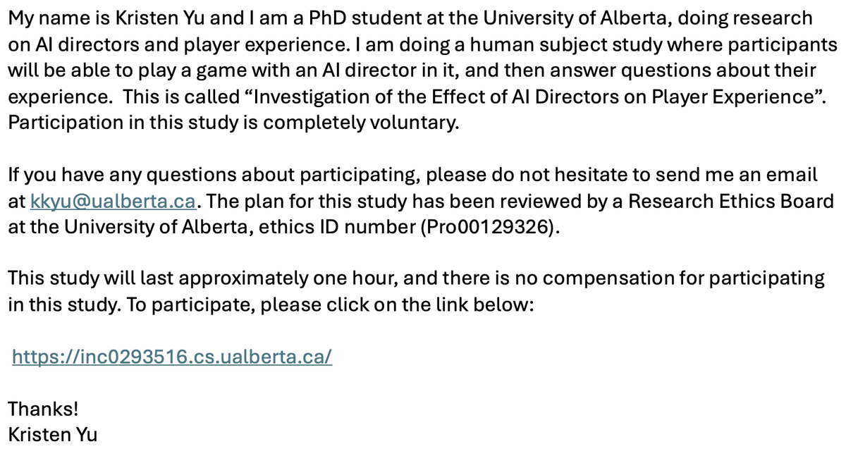 We've got a new study comparing AI directors, please take part and help spread the word! Info in images below and in follow-up tweets.