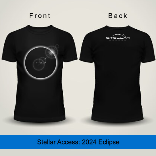 🌞Dive into cosmic style with our new Solar Eclipse tees! 🌟 Limited edition, unlimited style.

Shop now! Link below!👕✨ Who else is eagerly anticipating the April 8th solar eclipse?

Link:
merch.stellaraccess.com

#SolarEclipse #CelestialFashion #LimitedEdition #StellarAccess