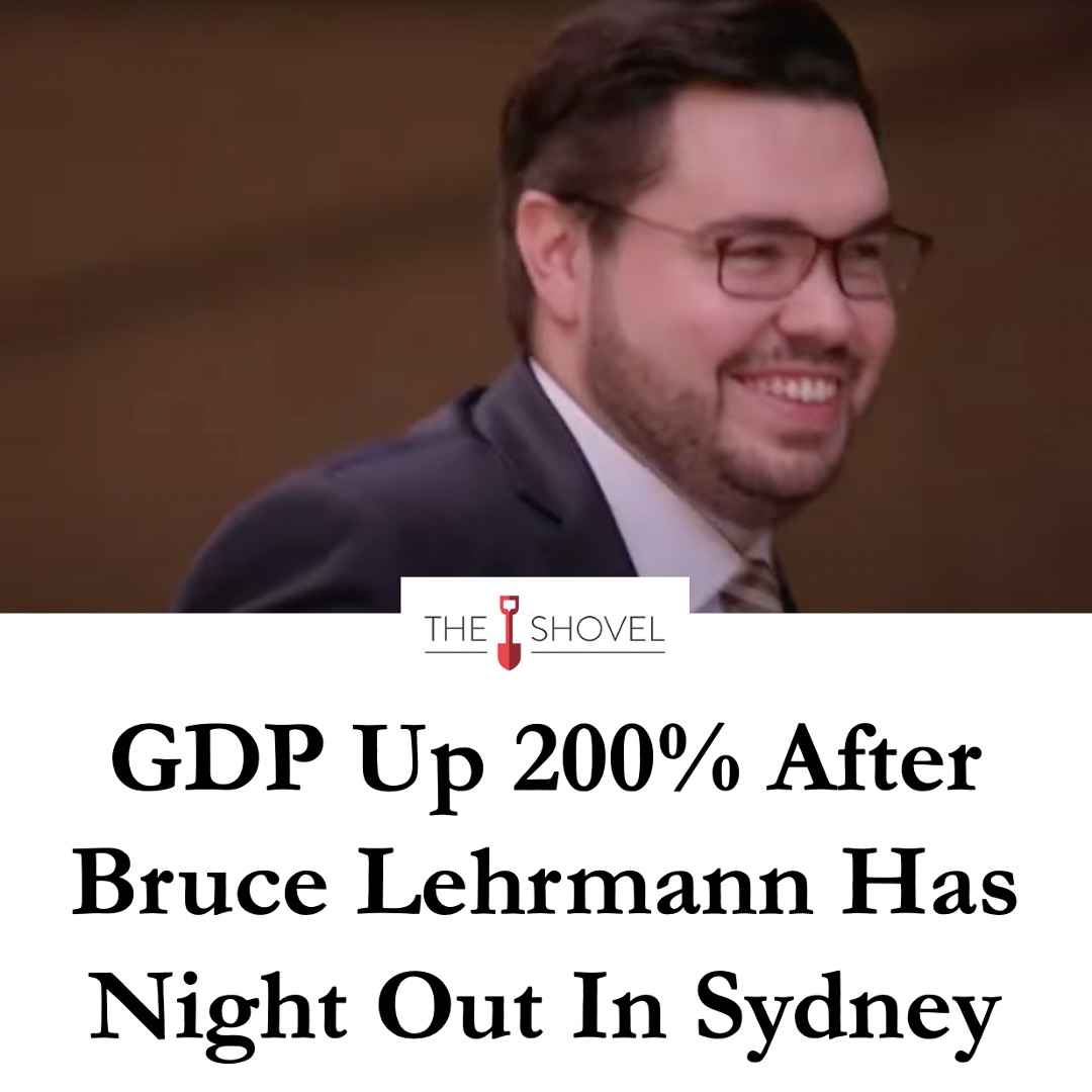 'We were headed for recession. But then Bruce went out for a steak and a massage and now we’ve got triple digit growth' Full story 👉 theshovel.com.au/2024/04/04/gdp…