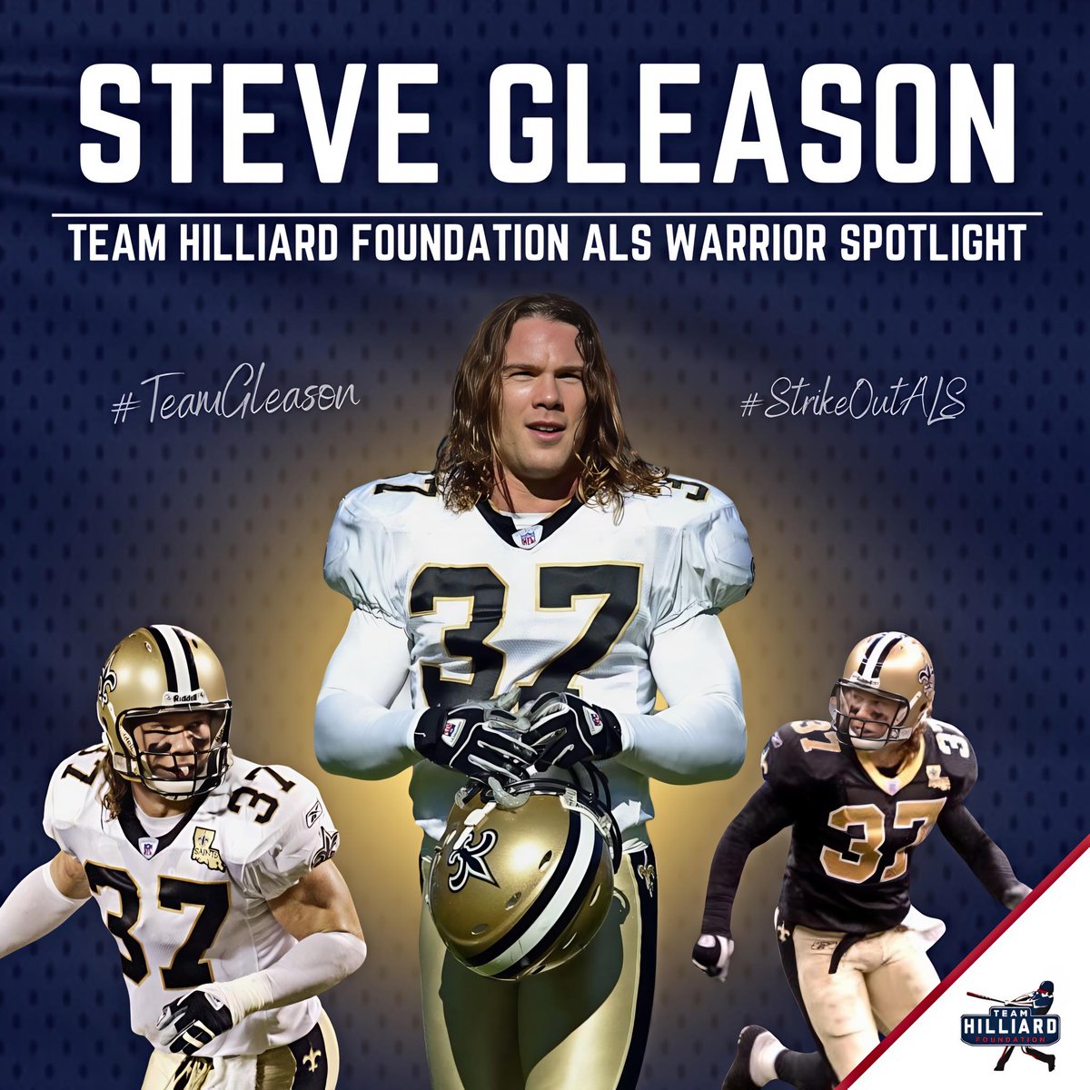 Team Hilliard Foundation (@teamhilliardals) on Twitter photo ALS Warrior Spotlight: πΌππ ππΌπππππ πππππππππ π· When Steve Gleason, a former NFL special teams player for the New Orleans Saints, was diagnosed with ALS in 2011, he made it clear that he wouldnβt give up β He began <a href="/TeamGleason/">Team Gleason</a> affecting thousands facing ALS!! ALS Warrior Spotlight: πΌππ ππΌπππππ πππππππππ π· When Steve Gleason, a former NFL special teams player for the New Orleans Saints, was diagnosed with ALS in 2011, he made it clear that he wouldnβt give up β He began <a href="/TeamGleason/">Team Gleason</a> affecting thousands facing ALS!!