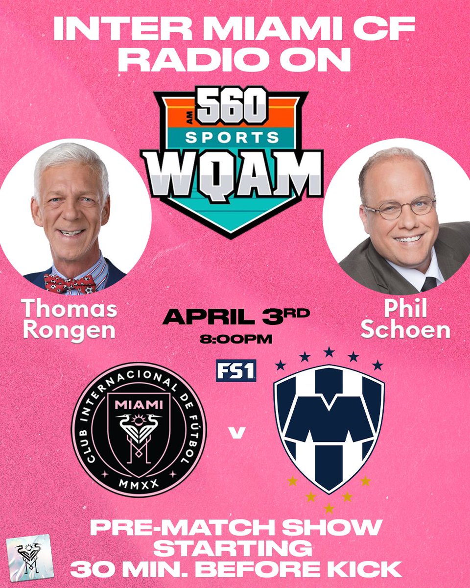 The Herons face their toughest match in history. @intermiamicf battles @rayados. To watch the best of the best battle for the Concacaf Champions Cup go to FS1 & the FOX Sports App. To hear the best, join @TRongen & me @560wqam (audacy.com/stations/wqam) Pregame 730 p ET. KO 8p.