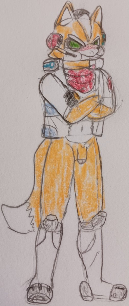 Fox McCloud without pants or undies.