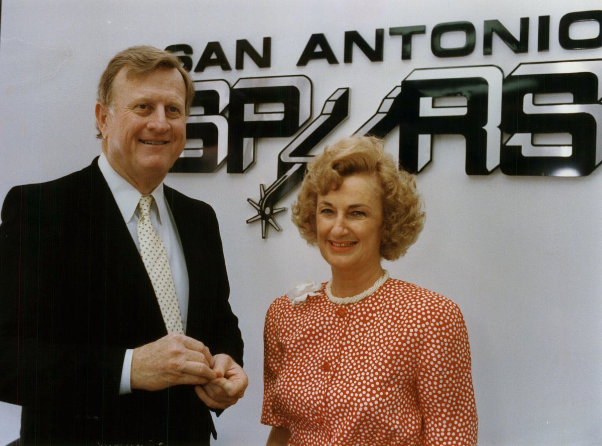 🥹🤍 1973: Red McCombs helps bring the Spurs to San Antonio to play in HemisFair Arena TODAY: The McCombs Foundation & Spurs Give announce “Red & Charline McCombs Community Court” – a new covered basketball court just 100 steps from the location of the original HemisFair Arena