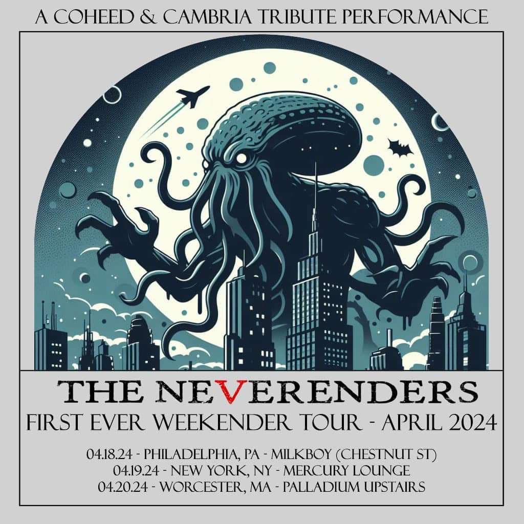 Anyone who knows @coheed songs will have such a fantastic time belting them out along with The Neverenders. The level of Talent in a band that tributes a bunch of self taught weirdo musicians from NY blows my mind. Come and sing/dance. Rumor has it I might be at one of these