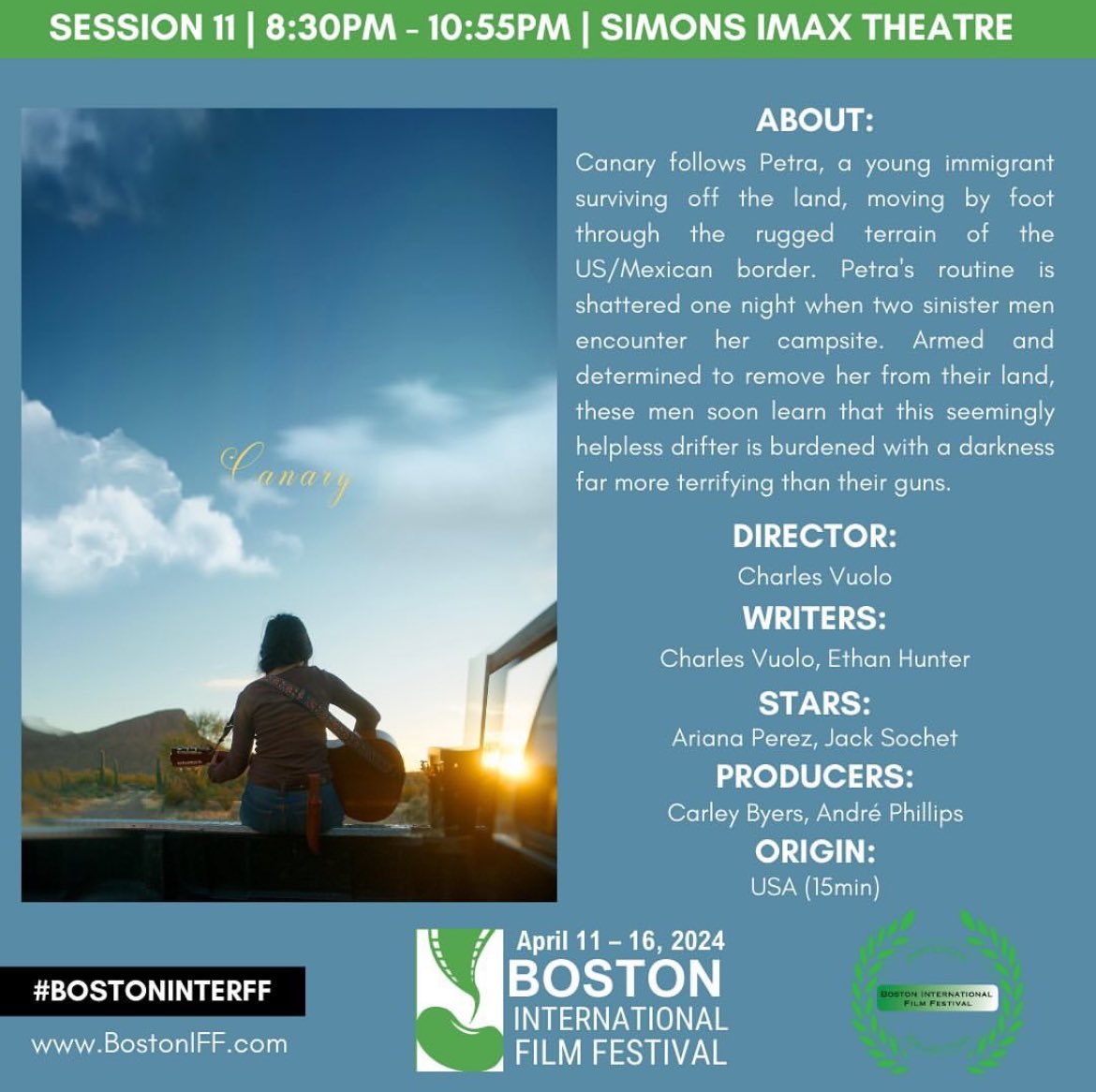 The first three movies of Session 11 are “Master of Hide and Seek”, “Meet John Doe”, and “Canary”. Come see them on April 14th at 8:30 EST!