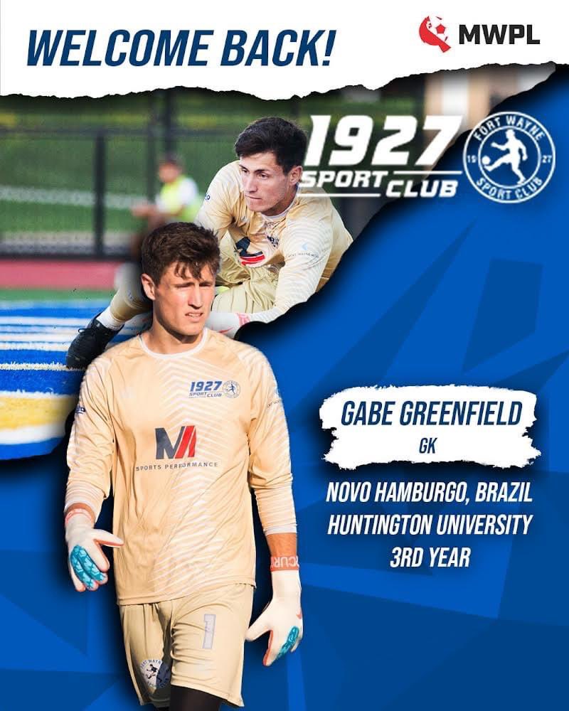 Happy to have our #1 back. Dude made some huge saves in the conference final last year. @GSGreenfield1 @midwestpl