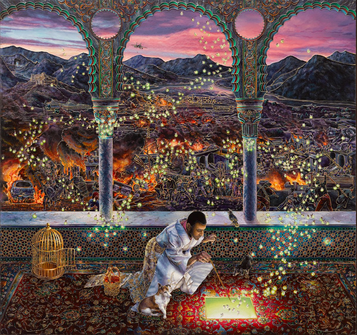 “Raqib Shaw: Ballads of East and West” invites viewers to embark on a fantastic journey, guided by the artist’s love of world cultures & his acute awareness of present-day realities. 'Ballads of East and West' opens 6/9 & is organized by the @fristartmuseum and @gardnermuseum.