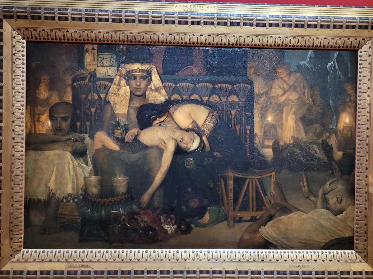 La mort du 1er-né de Pharaon Lawrence Alma Tadema @ MuseeOrsay #Paris1874 (les toiles de M. Alma Tadema dont l’étrangeté archéologique stupéfie et arrête les gens au collet. Emile Zola)