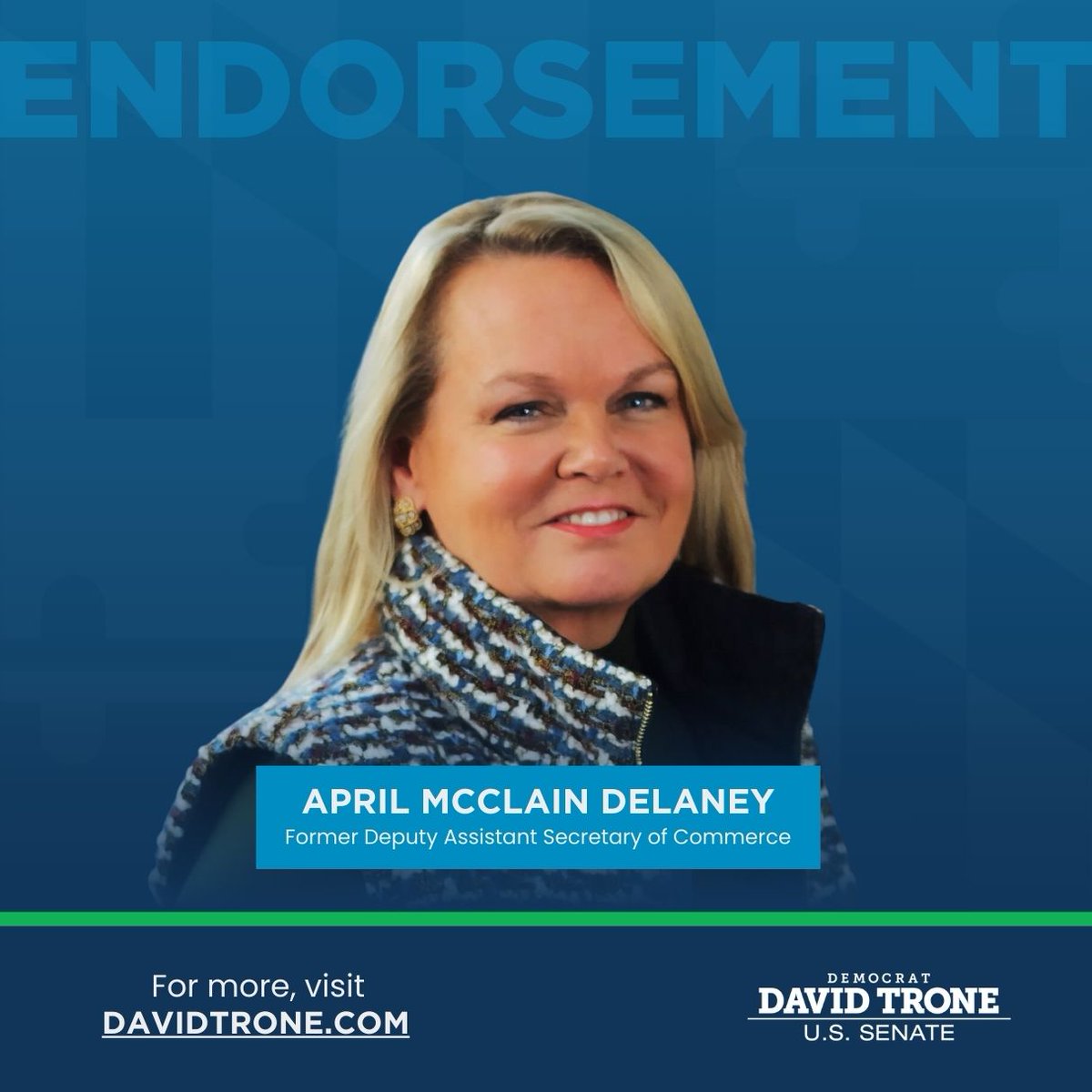 Excited to have the endorsement of former Deputy Assistant Secretary of Commerce @April4Congress. With 15+ years of championing online safety and youth mental health, she boasts a robust history of community service and bringing common sense to politics.
