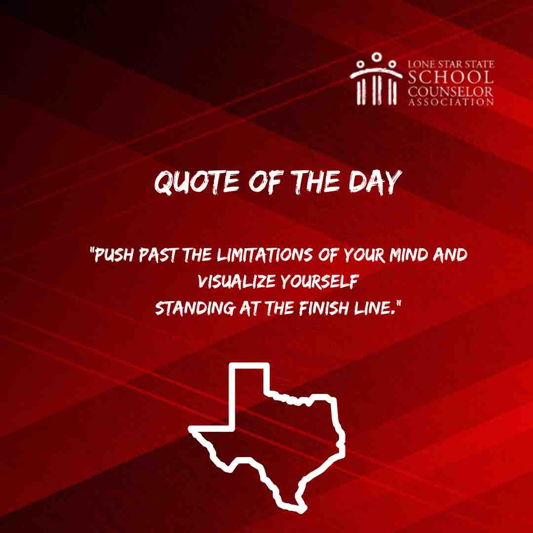 Winning Wednesday! Texas School Counselors can do hard things! Stay positive! Keep pushing! Finish the school strong! ❤️ We believe in you!