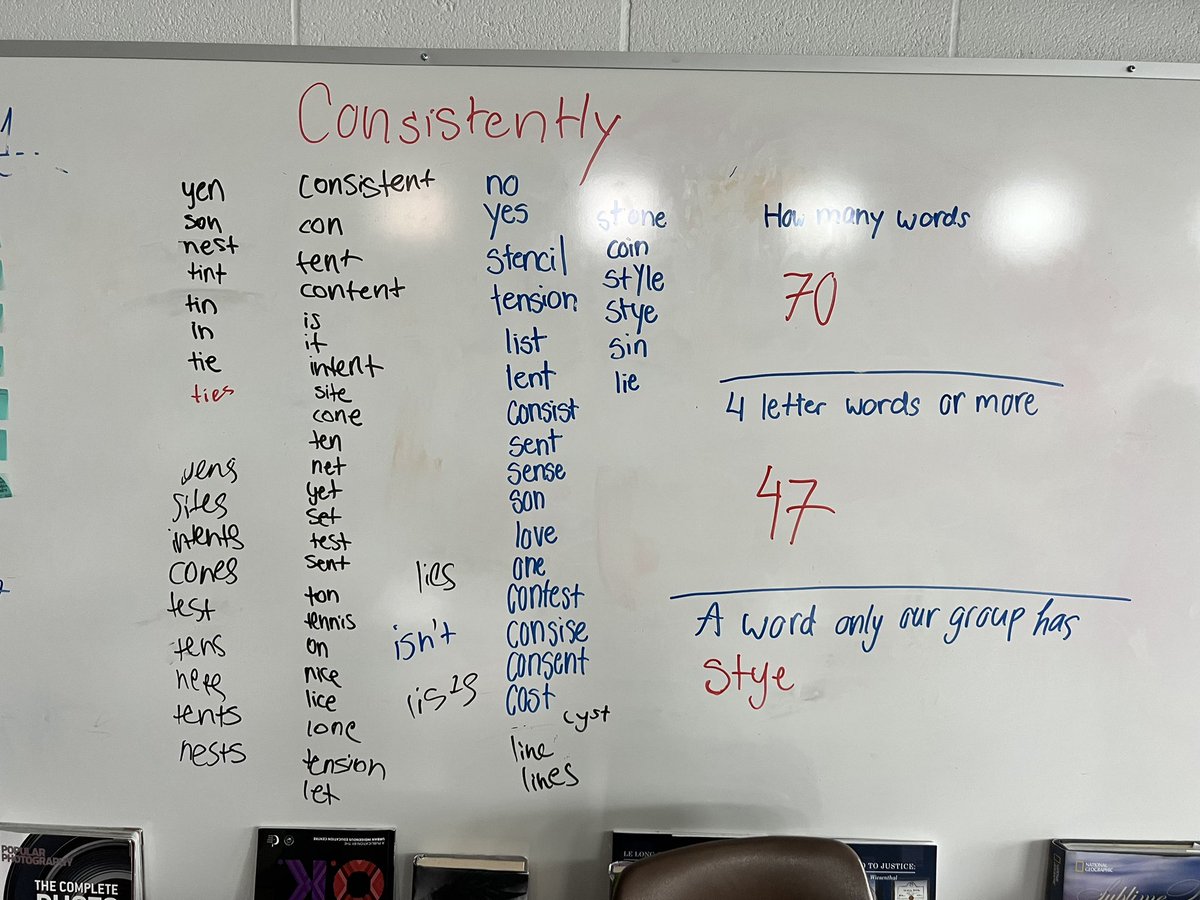 I've had fun this year implementing part of the Thinking Classroom framework to construct warm up activities for my Language classes. Although not complex “how many words can you make” is always an engaging one 🙌🏻