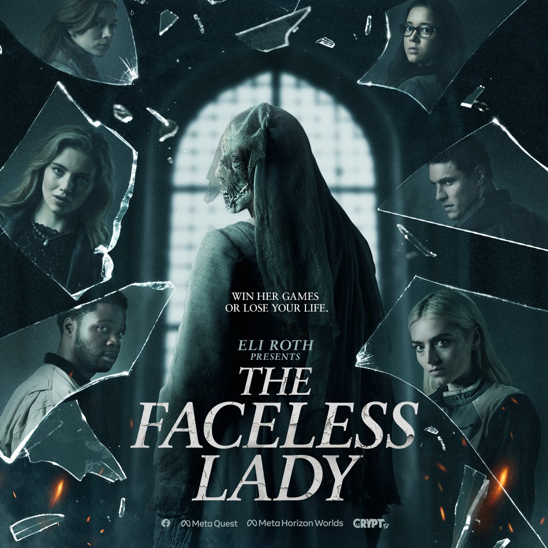 Win her games, or lose your life - three young couples to compete to win Kilolc Castle, and all that lies within it… both the living, and the dead. NOW LIVE. Watch the first two episodes of THE FACELESS LADY, a NEW ORIGINAL series in 3D VR, only on @MetaQuestVR.  Link in Bio.