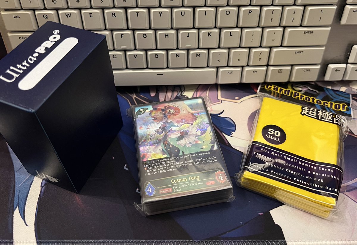 Got my @50cardsshop order of a premade Forestcraft deck for SVE! Excited to take it for a spin. Looks really really fun and combo-centric! Included a deck box and some sleeves (small size tho?) which was nice and unexpected! Hope they restock so I can get a Havencraft one too 🤩