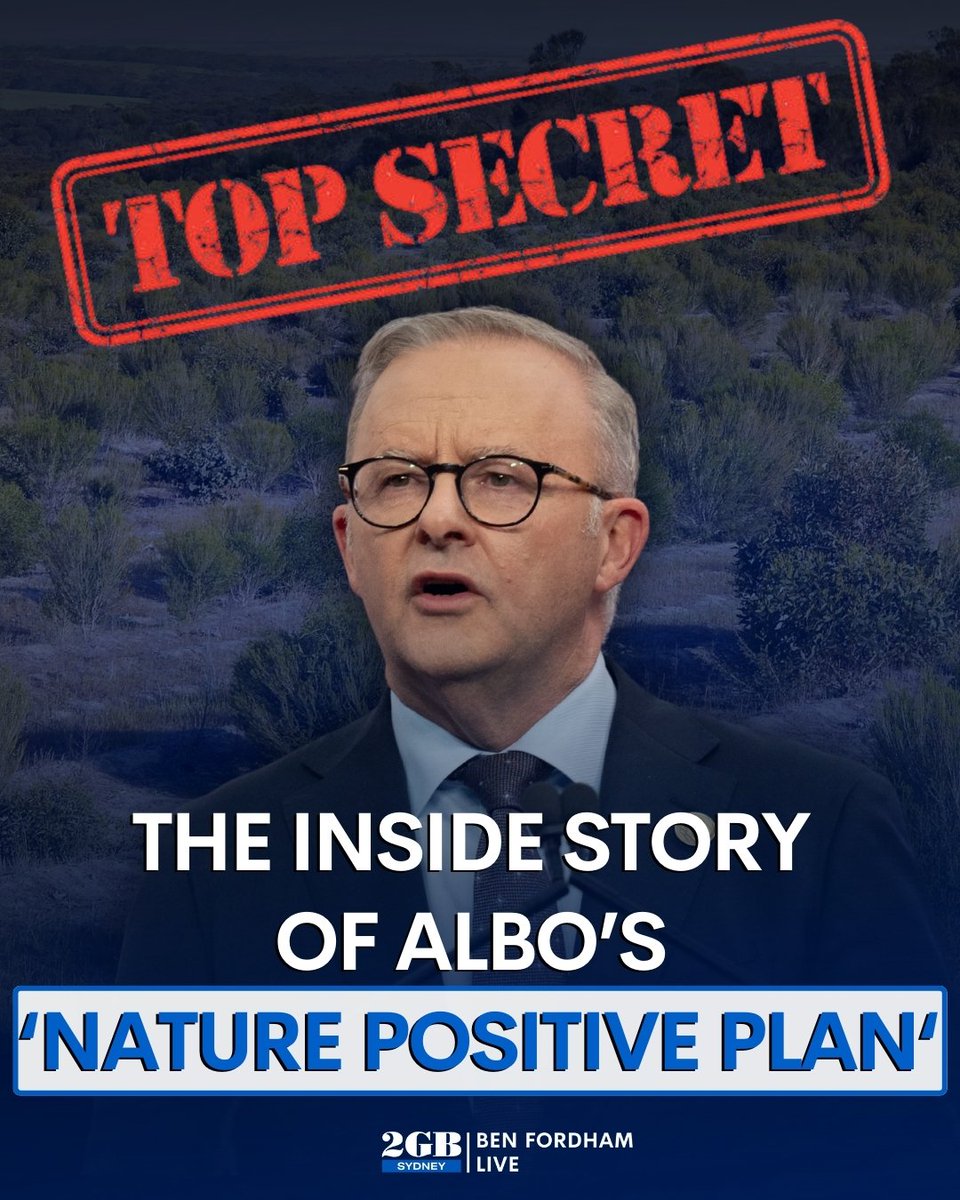 Business owners should know about this.

But Canberra is keeping it a secret.

The PM is set to introduce the ‘Nature Positive Plan’.

It'll introduce new environmental standards.

But he doesn’t want you to know the details…

🎧omny.fm/shows/ben-ford…🎧