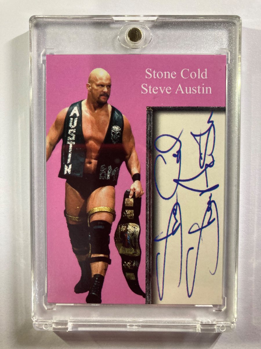 🎁#WrestleMania40 Giveaway🎁 Winner Announced Wednesday “And that’s the bottom line, cuz Stone Cold said so!” 🔥Stone Cold Steve Austin Inkredible Ink Auto (Facsimile) To enter 1. Follow 2. Retweet 3. Like
