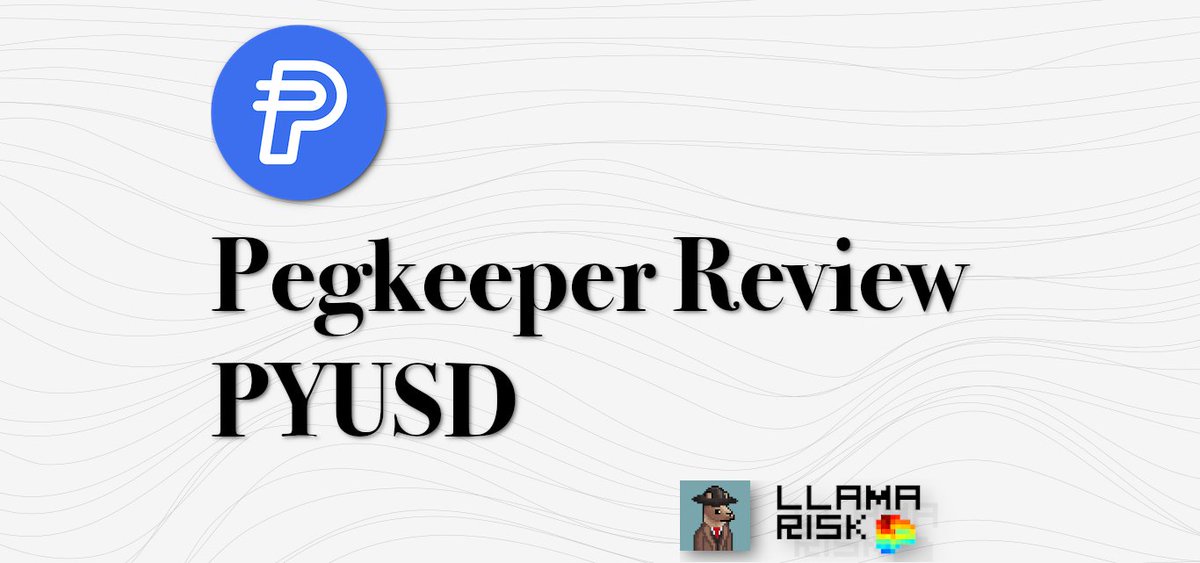 We have conducted a comprehensive review of Paypal's $PYUSD for suitability as a crvUSD pegkeeper asset. Read the full report here and highlights below 👇 hackmd.io/@LlamaRisk/PYU… 1/8