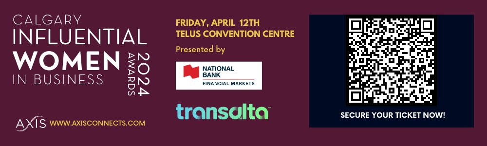 Mark your calendars! On April 12, @AxisConnects will be recognizing the outstanding professionals shaping Calgary's business landscape at the CIWB Awards, presented by @nationalbank Financial and @TransAlta. Register now: eventbrite.ca/e/2024-calgary…