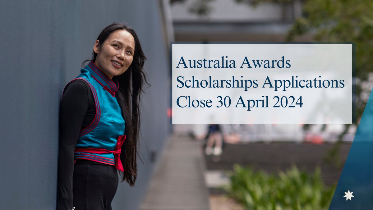 AustraliaAwards's tweet photo. There is less than a month remaining to apply for an #AustraliaAwards Scholarship to study in Australia in 2025! 

➡️Applications close at 11.59pm AEST on 30 April 2024. 
➡️Apply today: https://t.co/RafFlzK6d6
Remember to allow yourself plenty of time to complete the form. https://t.co/mmdr4KNST9