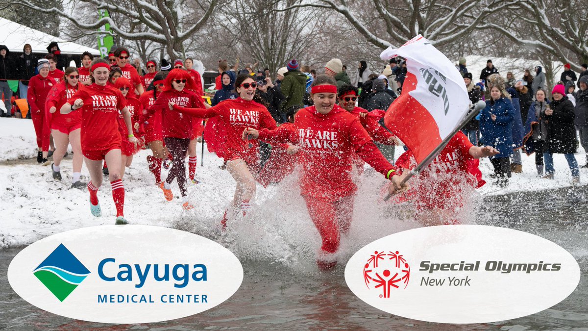 Shoutout to @cayugamed, who sponsored our Ithaca Polar Plunge AND our upcoming State Summer Games! If you want to take the Plunge, we've still got opportunities upcoming at Rockaway Queens and Splish Splash. Learn more at PolarPlungeNY.org! #PlungeNation