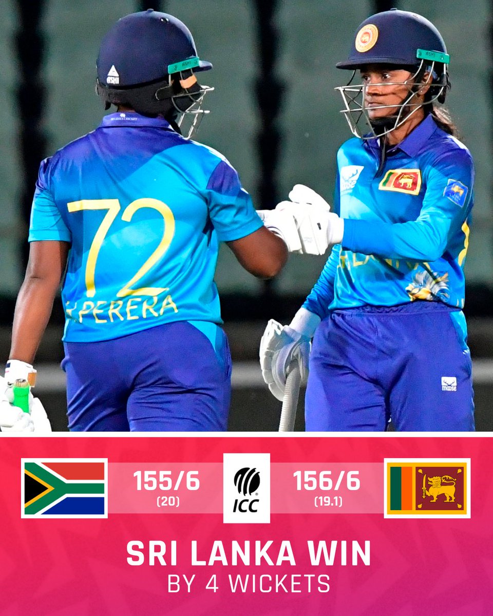 History for Sri Lanka 🇱🇰

They claim their first women's T20I series win over South Africa in East London 👏

#SAvSL scorecard 📲 bit.ly/3xjnXf3