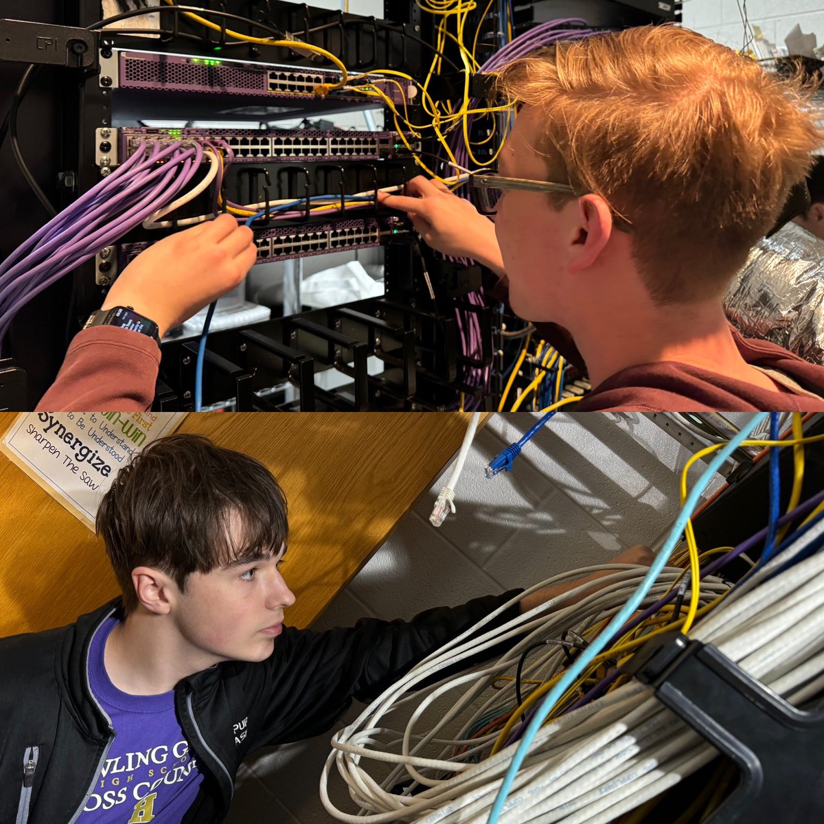 wkingbg's tweet image. Long breaks mean big technology upgrades in BGISD! The team installed new WiFi access points &amp;amp; @ExtremeNetworks switches @BGJHS for much smoother surfing 🏄🏼, revamped security &amp;amp; storage,  rolled out new @Promethean panels, &amp;amp; of course fixed plenty of Chromebooks! 💻 #techcrossfit