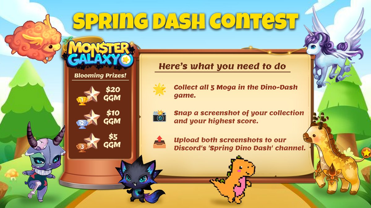 Ready to race through the spring scenery? 🌼 🐦Gather your Moga! 🦋Set new high scores! 😍Join the fun! 🌸Don’t miss out on this spectacular springtime contest from April 7th through April 21st.
