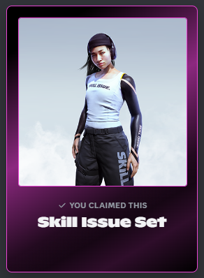 Claimed my @reachthefinals Discord Challenge Skin #SkillIssue