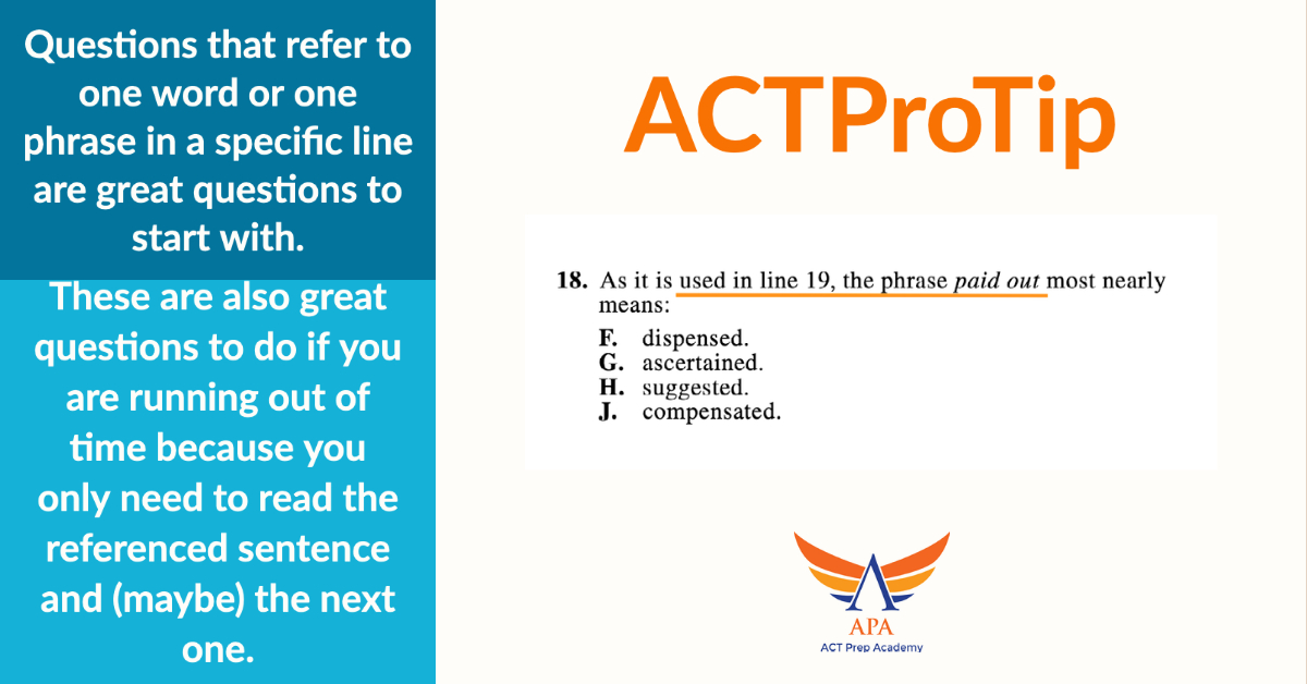 #ACTProTip READING You do not need to take the test on order. Questions that refer to one word or one phrase in a specific line are great questions to start with or when you are running out of time. #actprep #satprep #testprep #tutoring #sat #act #education #tutor #study