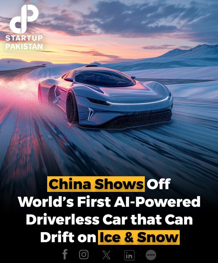 _Strong_Army's tweet image. Geely Auto, a leading Chinese electric vehicle manufacturer, unveiled a groundbreaking AI-driven driverless car showcasing drifts on ice and snow, hailed as the "world's first driverless drifting technology." 
#GeelyAuto #DriverlessTech #AI #ElectricVehicles