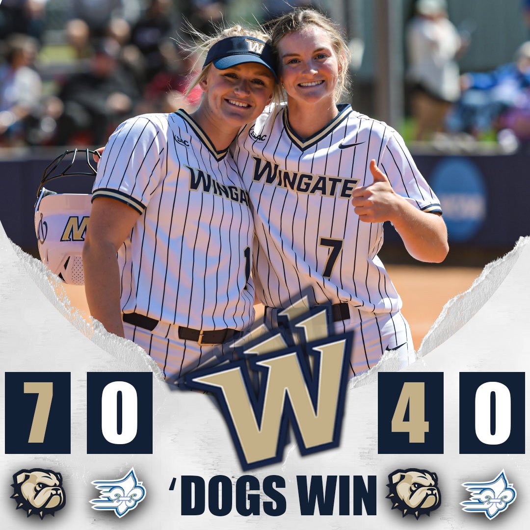 Wingate Bulldogs (@wu_bulldogs) on Twitter photo 🧹 BULLDOGS SWEEP 🧹
Sydney Kale & Raechel Cutcher overpowered Limestone as #11 <a href="/WingateSoftball/">Wingate Softball</a> notched another SAC sweep!
15th straight win | 35-6 overall | 13-1 in the SAC
Recap | shorturl.at/nADV0
#OneDog 🧹 BULLDOGS SWEEP 🧹
Sydney Kale & Raechel Cutcher overpowered Limestone as #11 <a href="/WingateSoftball/">Wingate Softball</a> notched another SAC sweep!
15th straight win | 35-6 overall | 13-1 in the SAC
Recap | shorturl.at/nADV0
#OneDog