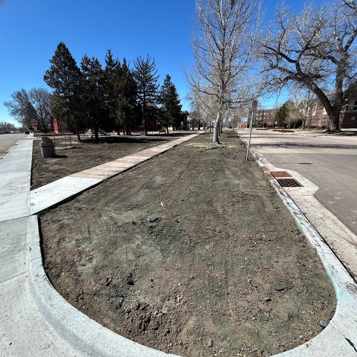 During March, this Legacy Landscapes project broke ground! #GWS alumni @CityOfCheyenne BOPU contracted w/ Blue Ribbon Lawn & Landscape to complete the conversion of Robert Burns Park from an irrigated turf to a low water design. Partly funded by a #GrowingWaterSmart TA grant.