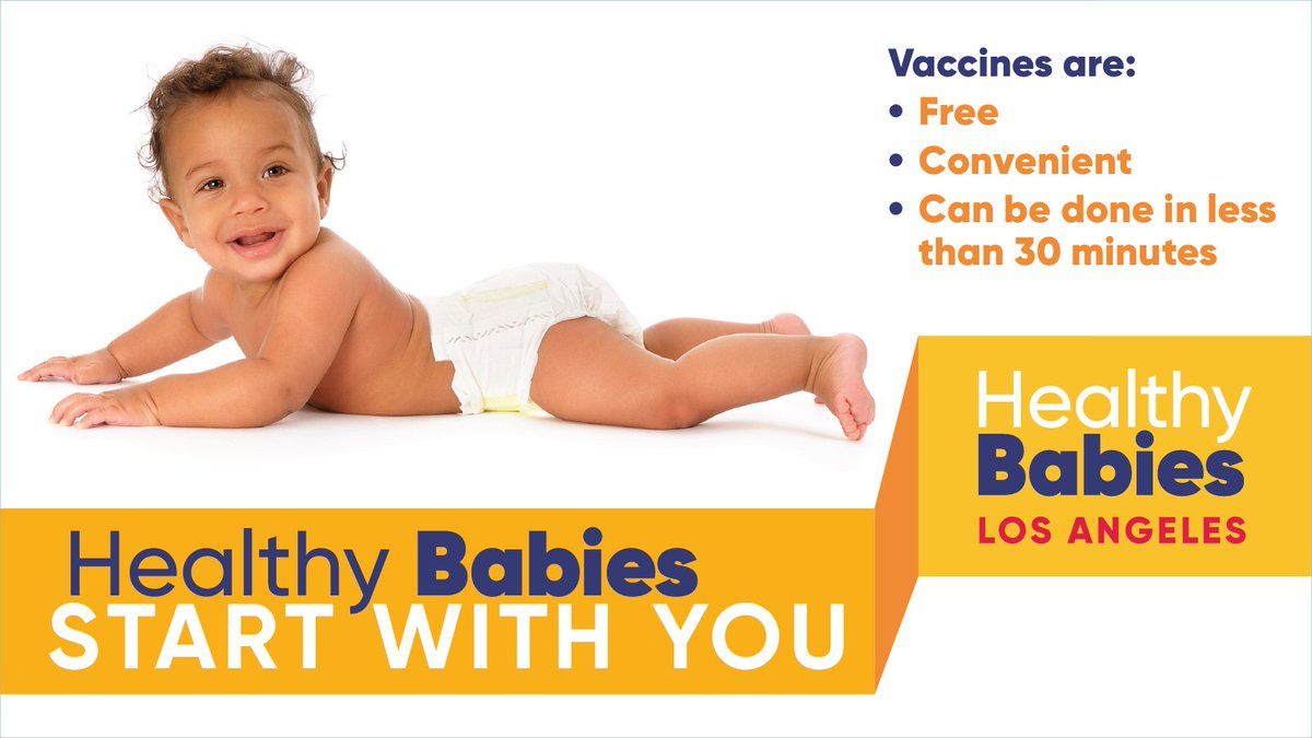 Healthy babies start with you! Vaccines play a big part in helping keep kids safe from illness. Your child’s health care provider can help you learn more about vaccines. Learn more at healthybabiesla.com, or call 877-243-8832 #HealthyBabiesLA