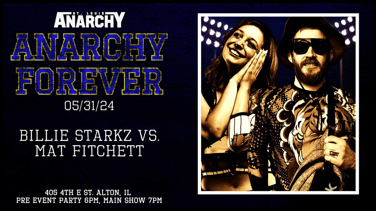 Off to a hot start as far as Anarchy Forever is concerned. Get tickets for this now at STLANARCHY.COM. Limited front row remain.