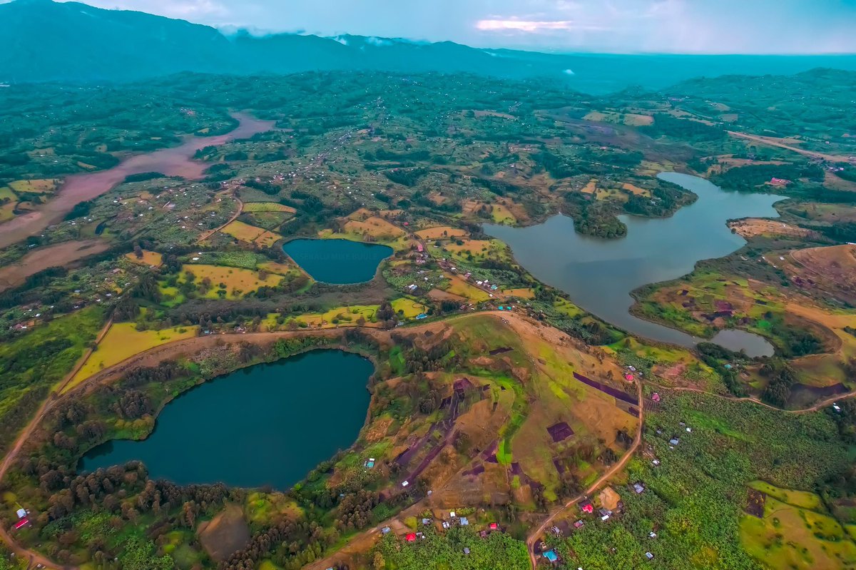 Lake Kigere(foot shaped lake) Lake Nyabikere (haven for Frogs) Lake Saaka (Lava dammed lake) Kyeganywa Hill, about 1680m asl(View Point) Rwenzori, Mountains of the Moon (background) ⛰ #TubungireTooro #ExploreTooro #VisitFortPortal #TooroKingdomVision2045 📸@MikeSsebalu