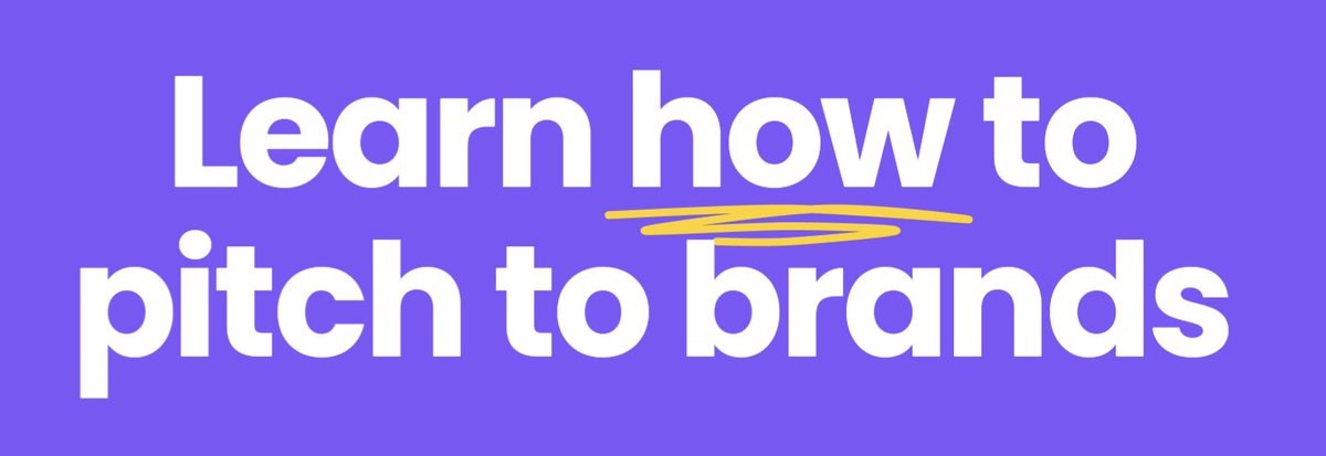 Thinking of starting a cohort for teaching creators how to pitch, before you even sign up though I'll give you the foundations on how to pitch to a brand, thoughts?
