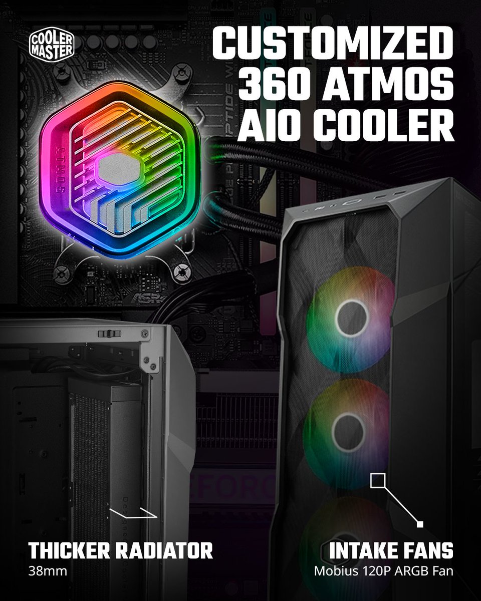 Unleash 'Beyond Optimum' cooling with the TD500 MAX: Thicker radiator and flagship fans for taming power-hungry beasts.