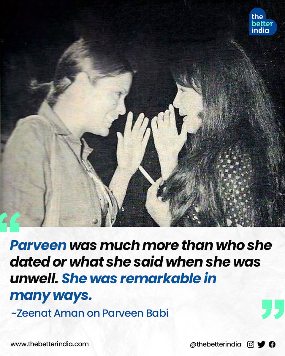 When you think of amazing actors from the 70s, Parveen Babi’s name is sure to come up. 

#ParveenBabi #RememberingParveen #BollywoodIcon #CinemaLegend #ActorsTribute #ZeenatAman

[Parveen Babi, Bollywood icon, Zeenat Aman, Tribute, Death Anniversary]