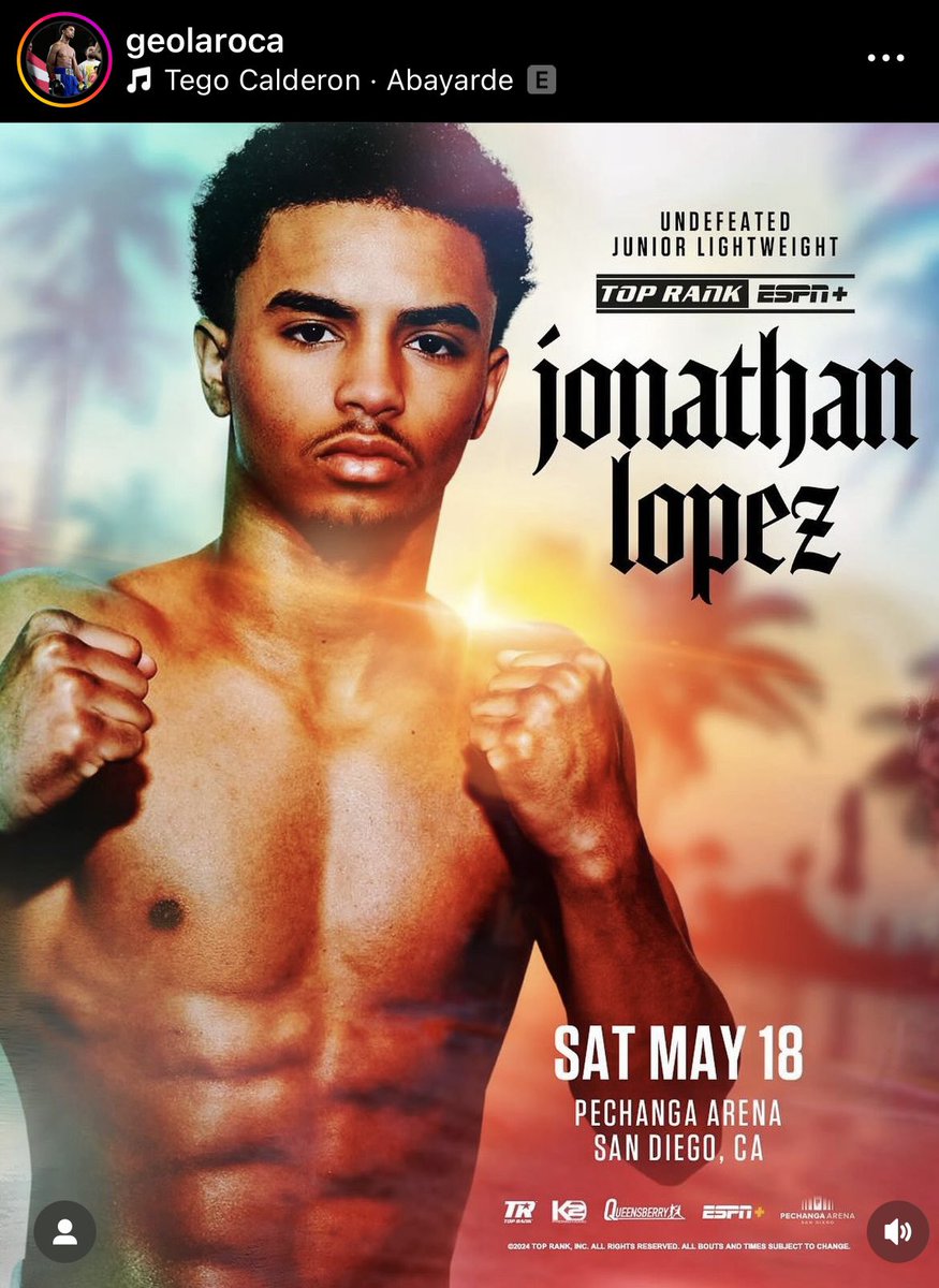 Looks like Geo LaRoca got added to the May 18th card in San Diego 🇵🇷 🇵🇷#boxing #geolaroca #noboxingnolife