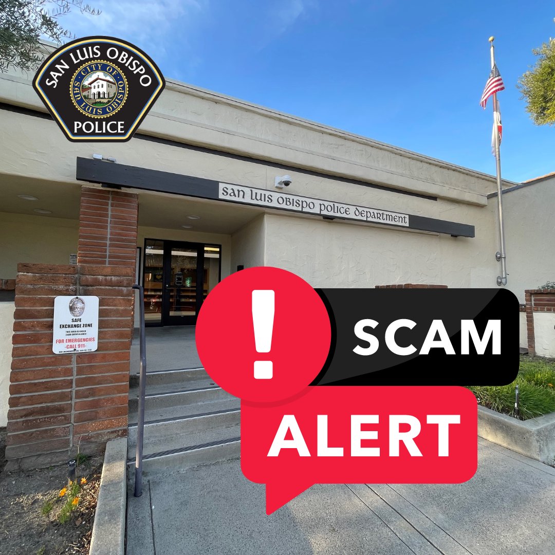 Scam Alert: there is someone posing as SLOPD leaving messages for residents to return a phone call to 805-454-0547. This is not our phone number. If you get a call from this number with someone stating they are with SLOPD, please do not engage with this person.