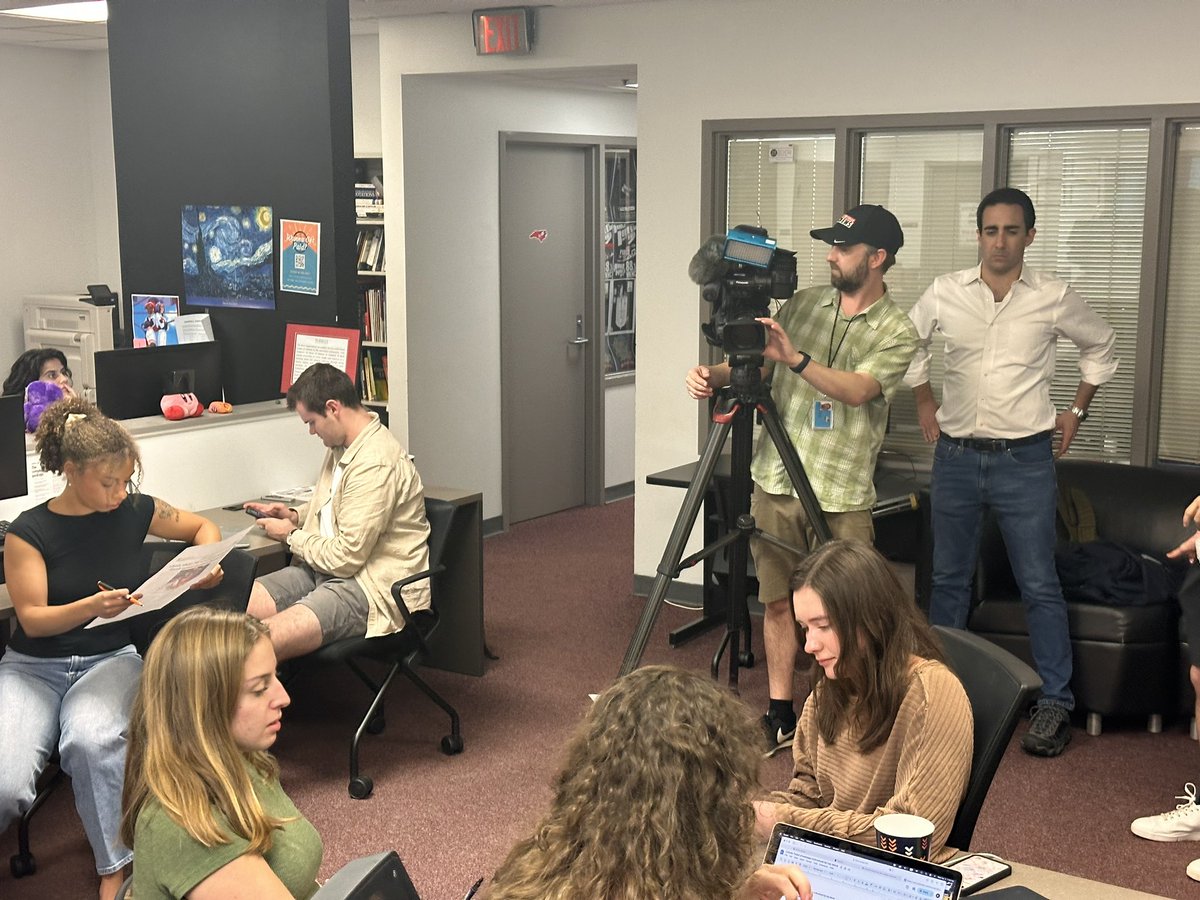 @NCSUTechnician staff working on Final Fours special edition tonight. Thanks to the @newsobserver for the pizza and @ABC11_WTVD for featuring their work! #gopack 🐺❤️💪