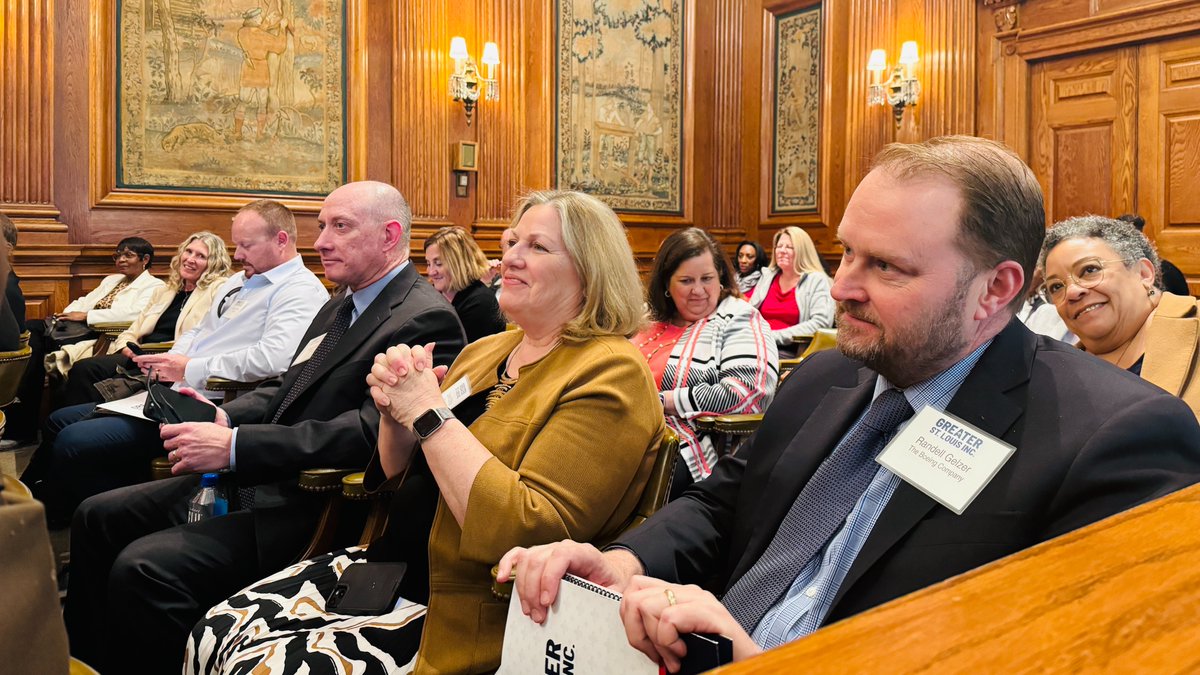 PRO-GROWTH PUBLIC POLICY — Greater St. Louis, Inc. today led a delegation of investors and regional leaders to meet with members of the Missouri legislature as part of our annual Day at the Missouri Capitol. 📍Jefferson City #moleg