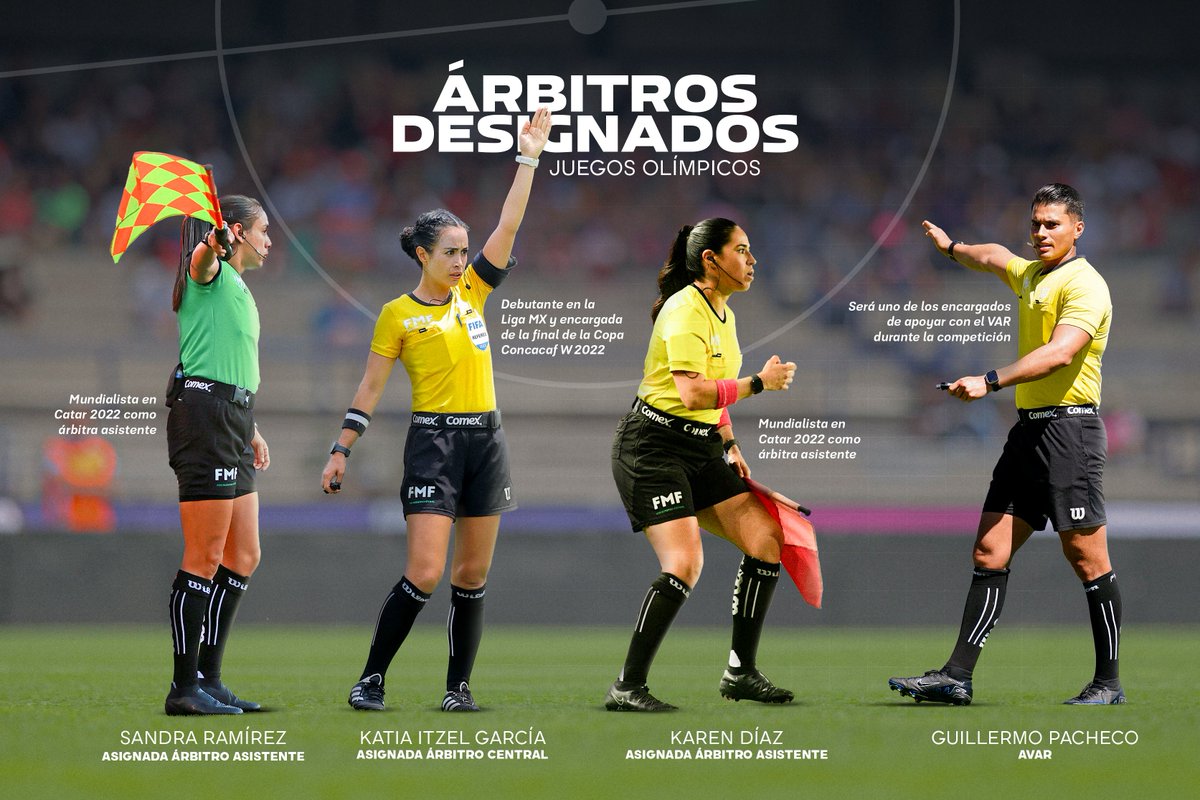 El Arbitraje Mexicano presente en los Juegos Olímpicos de París 2024 🏆 Cuatro silbantes fueron designados 🗣️ 🔗 shorturl.at/rsAJZ