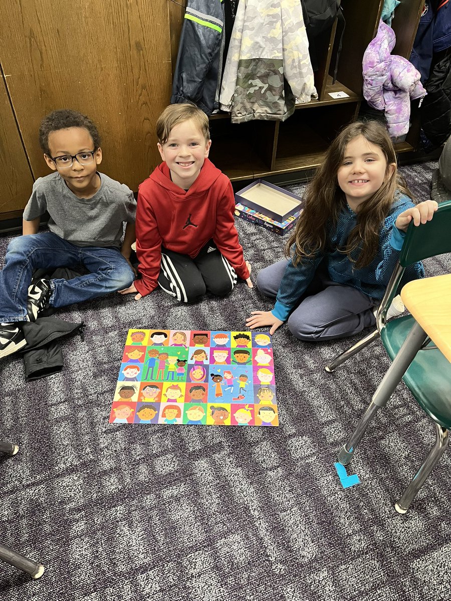 We love indoor recess because that means new puzzles! 🧩