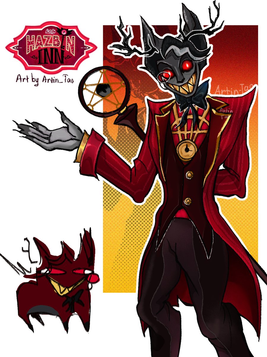 Idk what to tag but I love Chol's redesign of #AlastorHazbinHotel #Alastor #HazbinHotelFanart #HazbinHotel //Pls support the creator of the redesign ->@cholvoq //