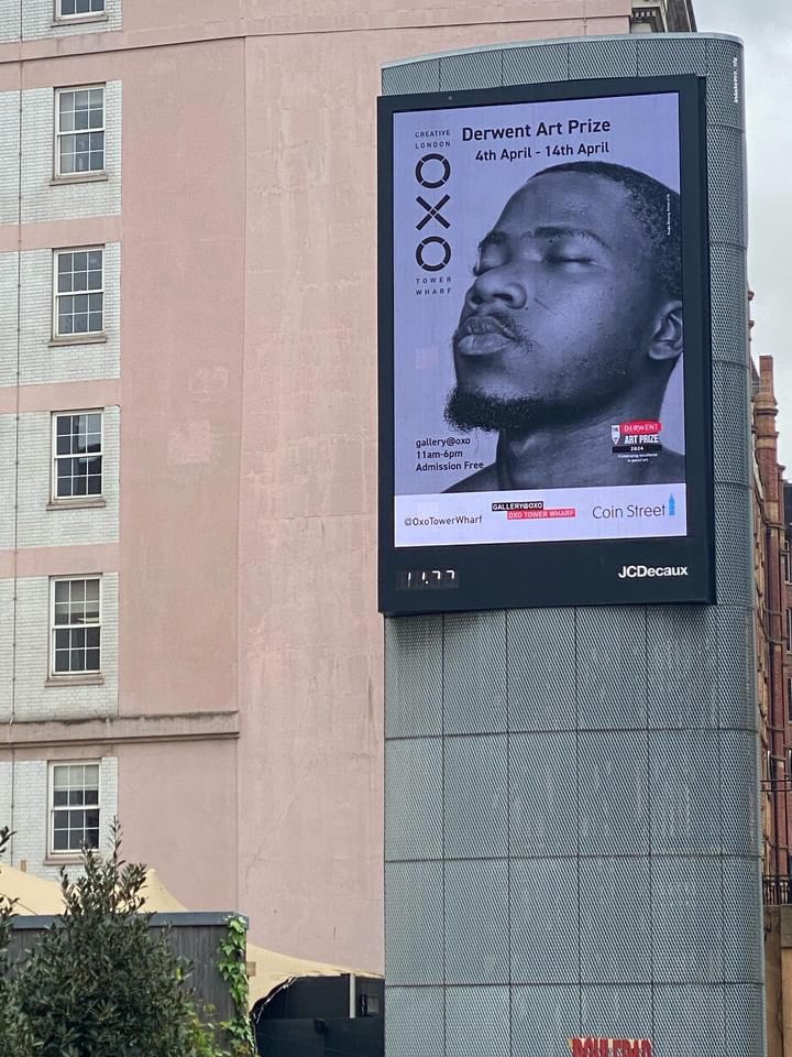 All the way from Ghana. My drawing is on display on a huge billboard over Waterloo bridge, London. What a way to start my month!!