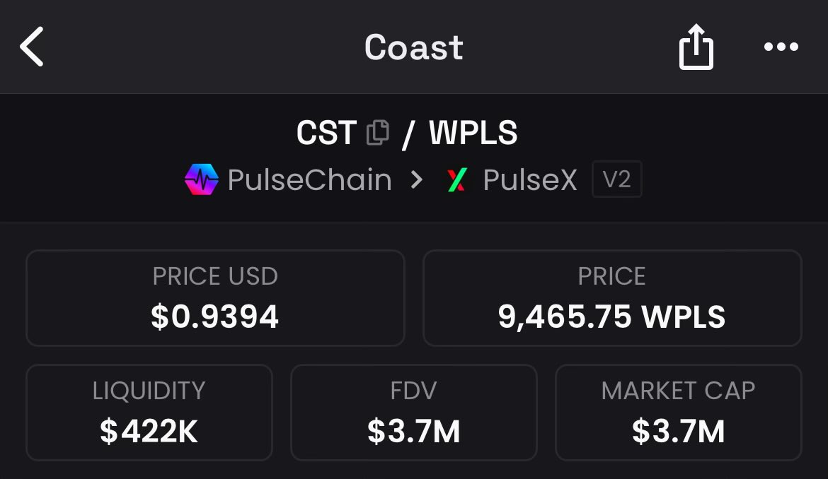 If you believe @0xCoast will be back very soon there’s a bit of a discrepancy Very bullish for new banking parters (plural) and #CST stablecoin’s effect on #PulseChain adoption 🚀 Gainpulsechain.com 👈 invite link for signup bonus