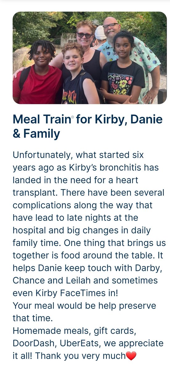 Let's help our @FreelanceWres guy @KirbyTheVoice and his family get through a tough time. They rock. Donate, RT, whatever you're able. mealtrain.com/trains/qo5r8r